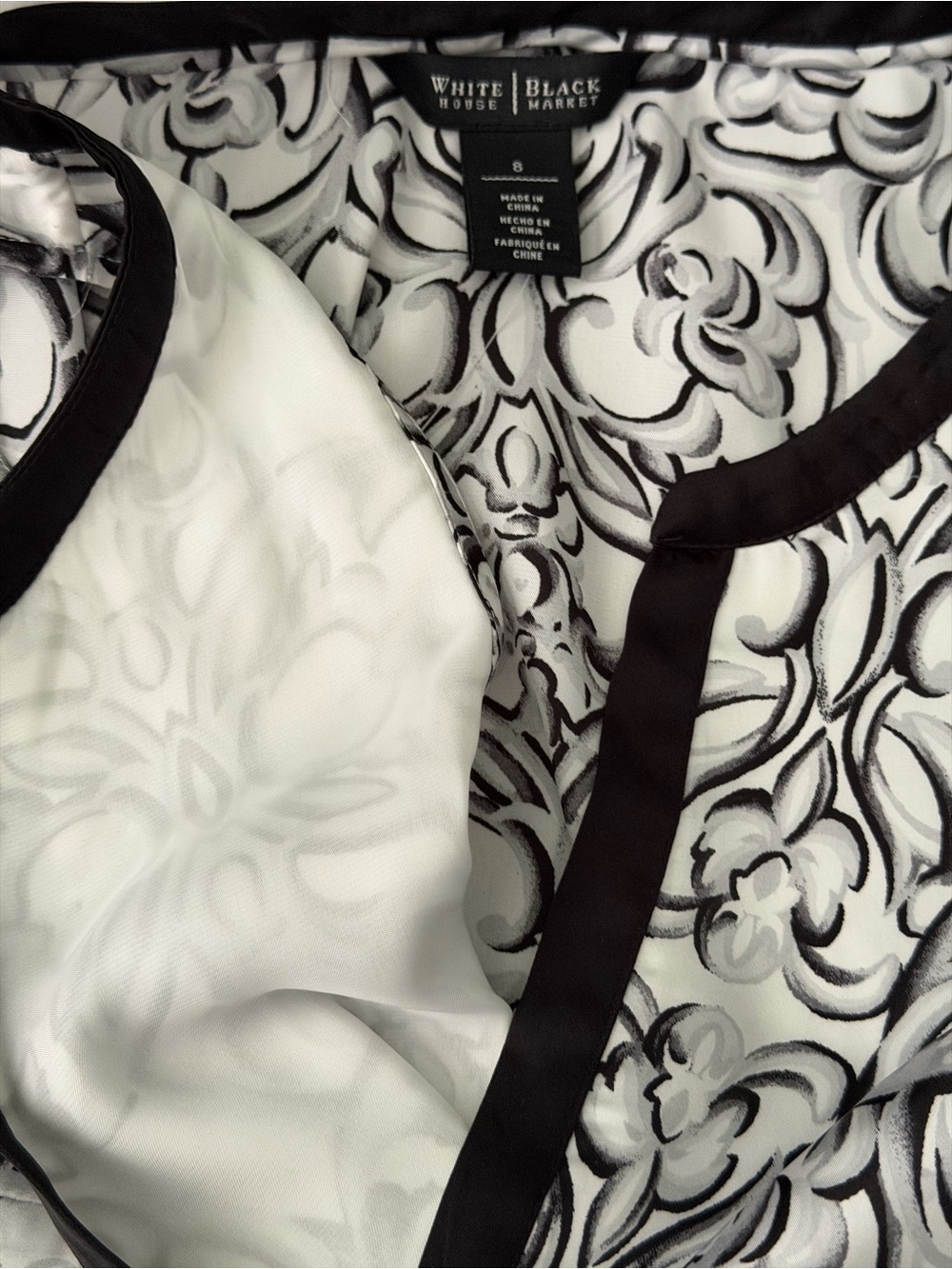 White House Black Market Sleeveless Asymmetrical V-Neck Tunic Top - Picture 4 of 8